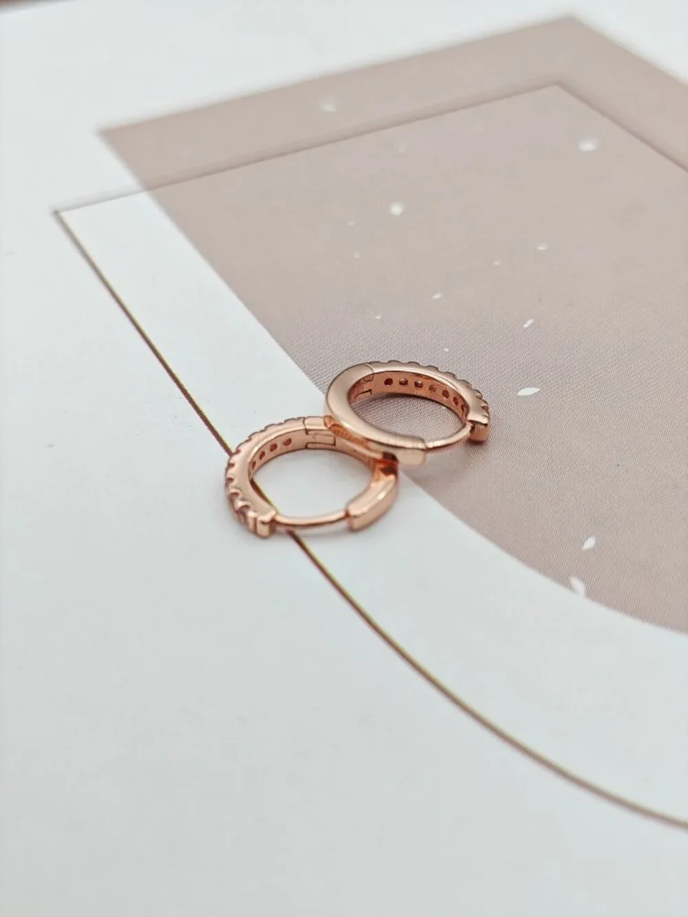 Pandora Sparkling Pink Huggie Hoop Earrings